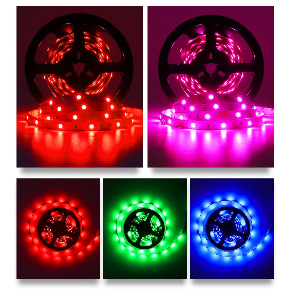 Tira de luces LED inteligente Tuya, cinta Flexible de 12V 5050 RGB, tira de luces LED WiFi, Control por aplicación con Alexa y Google Home, luz inteligente - imagen 5