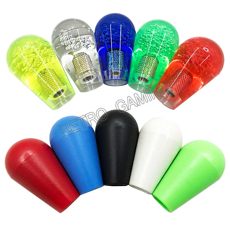 Cabeza de bola elíptica transparente, Joystick de Arcade, bola superior de 5x3cm, Topball de palo de estilo americano para Joystick Sanwa, 10 colores, 1 unidad - imagen 3