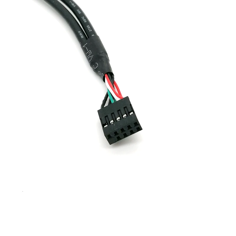 Placa base interna de 9 pines, paso de 2,54mm A puerto Dual USB 2,0 A, Cable de montaje en Panel de bloqueo de tornillo hembra 0,3 m 0,5 m 1m - imagen 2