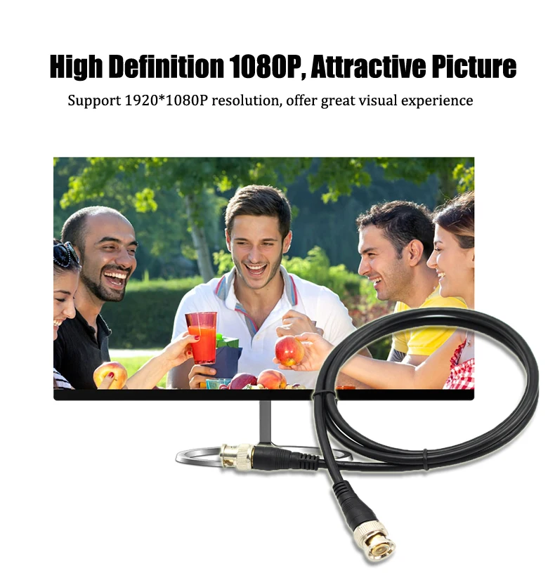 Cable BNC macho a macho Q9, Conector de crimpado, 100CM, para consola de juegos, Reunión, 1 piezas