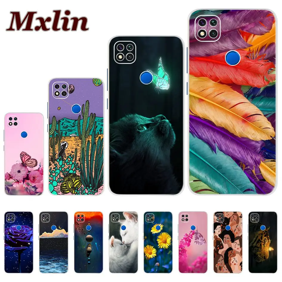 Para Xiaomi Redmi 9C NFC Funda de silicona patrones de moda Funda de teléfono suave para Poco C31 redmi9C Funda para Xiaomi Redmi 9 Activ Funda