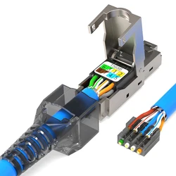 OULLX Conector RJ45 CAT7 sin herramientas – Engarzado FTP blindado