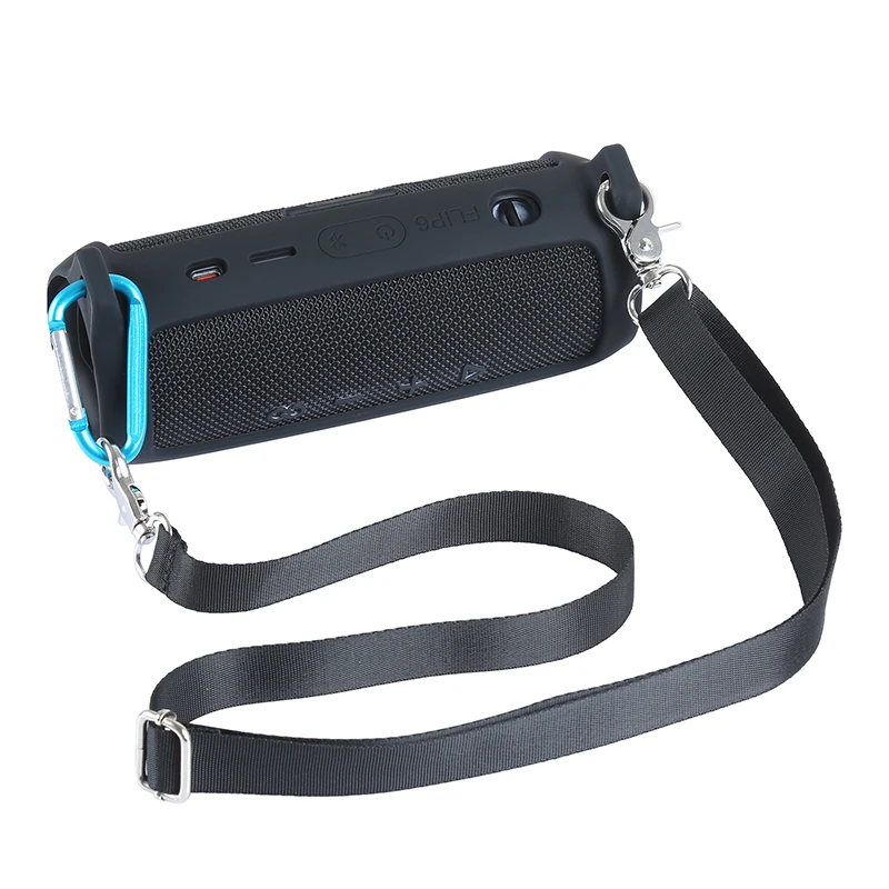 ZOPRORE-funda de silicona para JBL Flip 6 Flip6, funda de viaje para Altavoz Bluetooth portátil con correa para el hombro y mosquetón - imagen 2