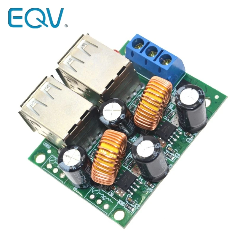 Módulo de placa Convertidora de fuente de alimentación de 4 puertos USB, cc 12V, 24V, 40V a 5V, 5A, para teléfono MP3/MP4, equipo de coche - imagen 5