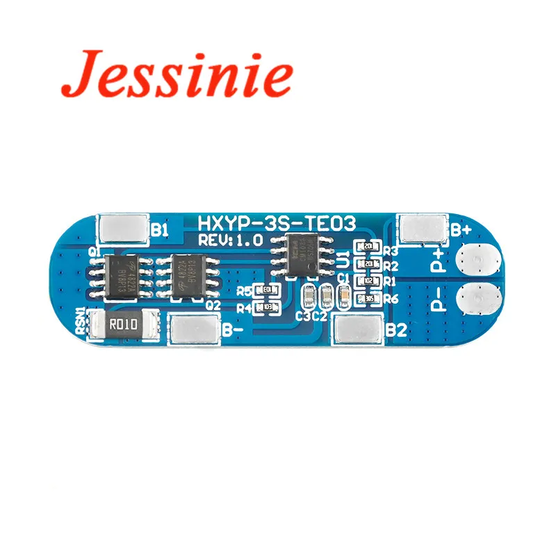 2 uds 3S 12,6 V 11,1 V 18650 Li-ion cargador de batería de litio Placa de protección de circuito 3A 3 celdas pico Lipo BMS módulo de carga PCB - imagen 4