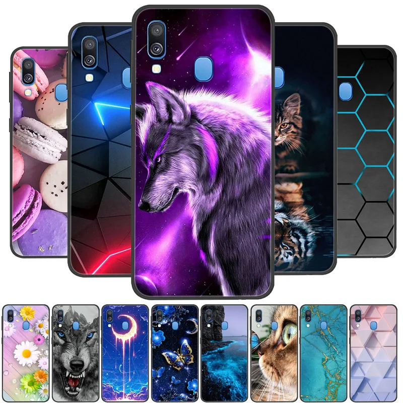 Funda trasera de TPU suave para teléfono Samsung Galaxy A40, funda de silicona Coque A 40, A405, A405F, funda parachoques
