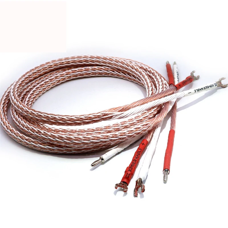 Audio Hifi Alta Gama Enchapado Y Forma Pala Enchufes Banana 12TC 24 Núcleos Interconector Altavoz Cable Audio - Vista principal del producto