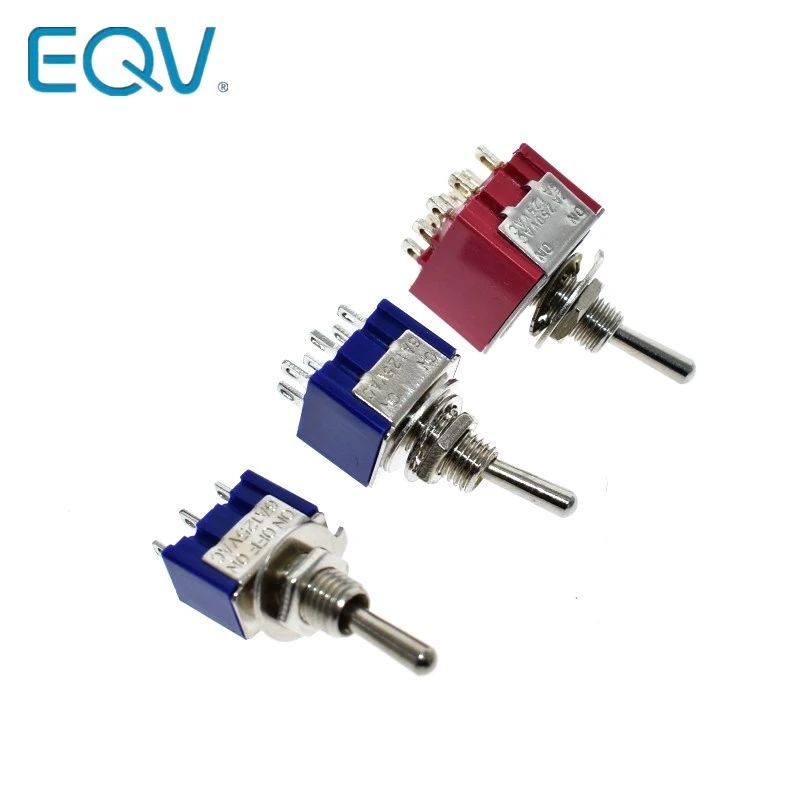 ON-OFF-ON 3 6 9 pines 3 6 9 posiciones Mini interruptor de palanca de enganche 6A 3A MTS-103 MTS-203 MTS-303 - imagen 2