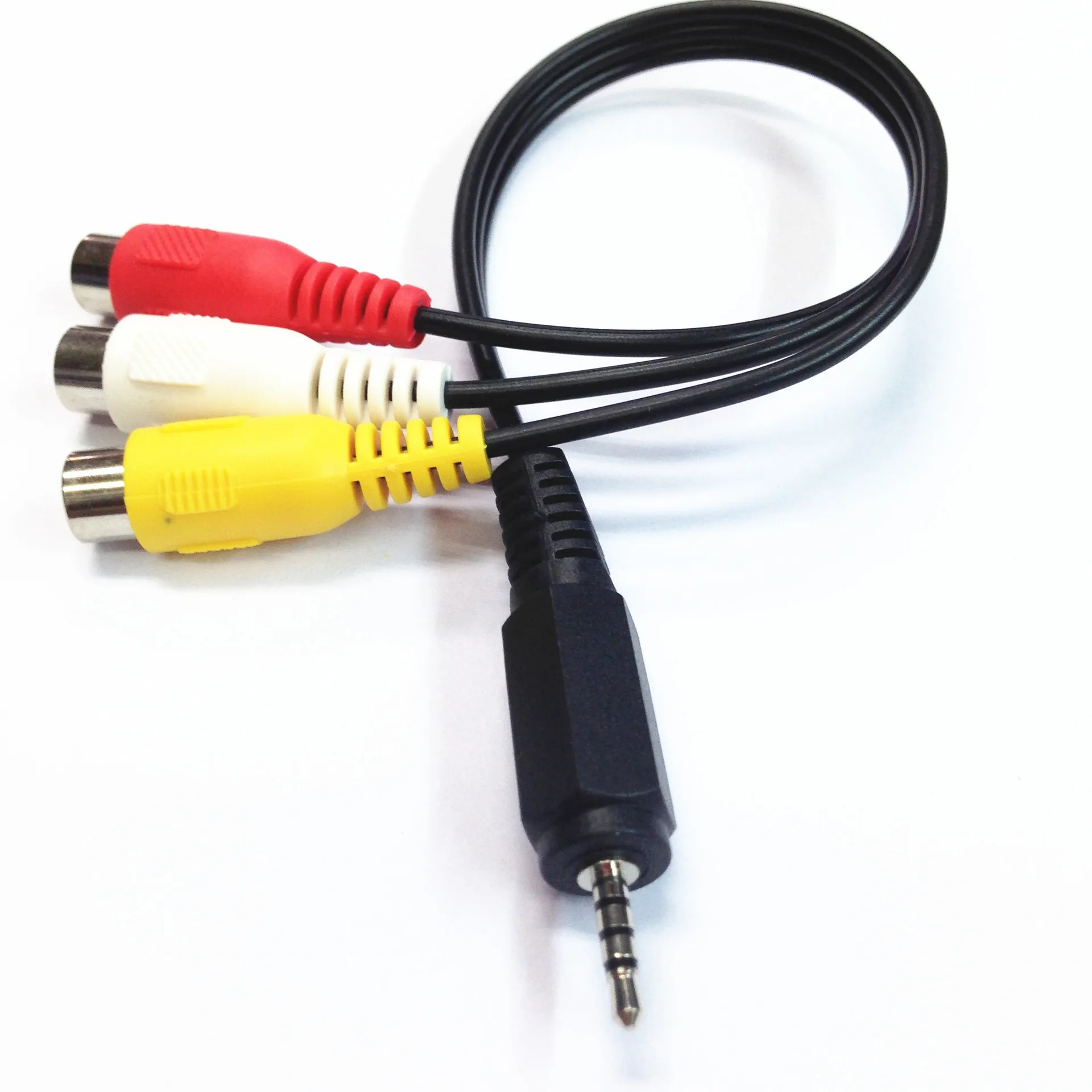 Cable adaptador Mini macho a 3 RCA hembra para Audio y vídeo, Conector estéreo de 25cm, 2,5mm, excelente calidad, nuevo - imagen 3