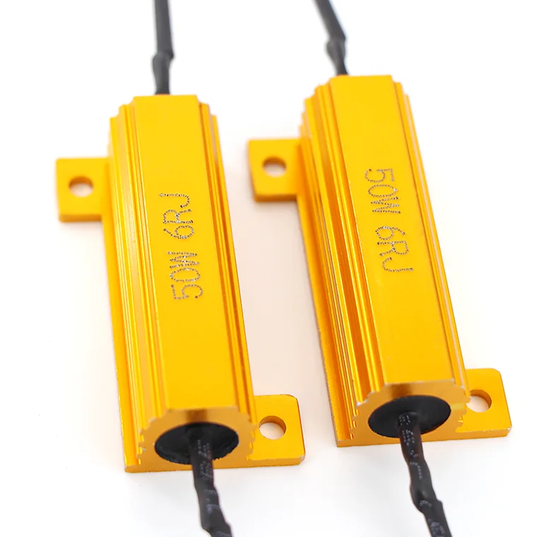 Resistencia bobinada de 25W, 8ohm, 50W, 6ohm, decodificador LED, resistencias de carga para fijación de coche, bombilla LED, Flash rápido, señal de giro, código de error intermitente - imagen 3