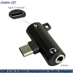 Convertidor USB‑C a Jack 3,5 mm con Carga y Audio 2 en 1