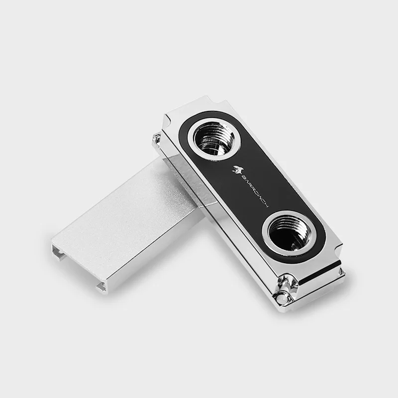 BARROWCH-bloque de agua acrílico de cobre para disco duro, Enfriador de disco duro 2280,22110PCIE SATA M.2 M2, plateado, negro, FBM2280-PA - imagen 2