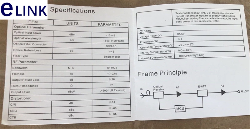 Receptor óptico de doble salida FTTH con función AGC, fibra SC/FC PC APC para el hogar, envío gratis, FTTHELINK, 5 uds. - imagen 4