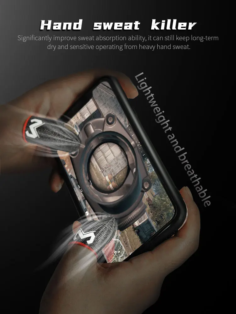 Guantes de dedo a prueba de sudor para juegos de teléfono, funda antideslizante para los dedos, para PUBG, pantalla táctil, acceso práctico, 2 uds. - imagen 2