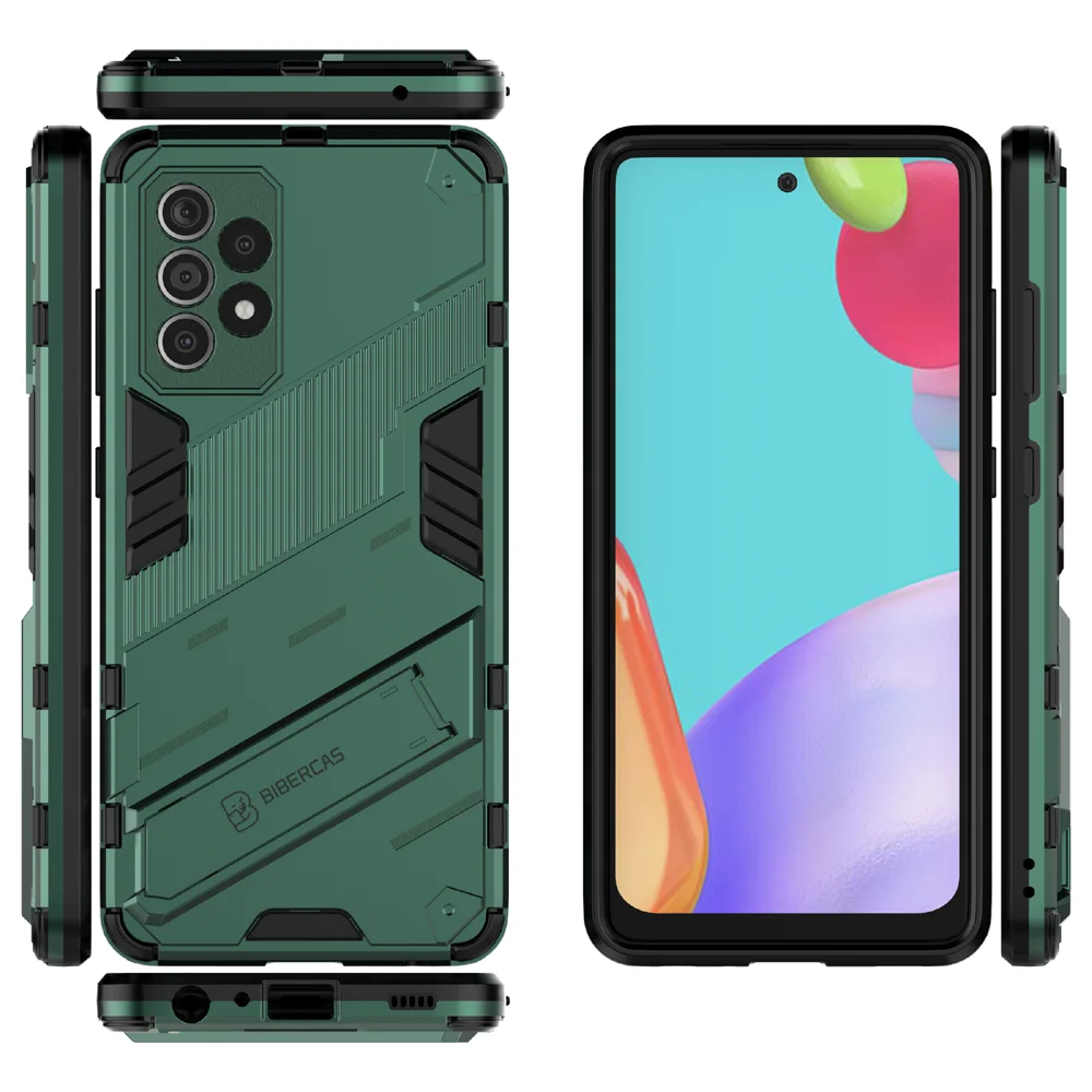 Funda de teléfono A prueba de golpes para Samsung Galaxy A52 A 52 5G, protección de lente de cámara, parte trasera dura, PC, soporte protector - imagen 5