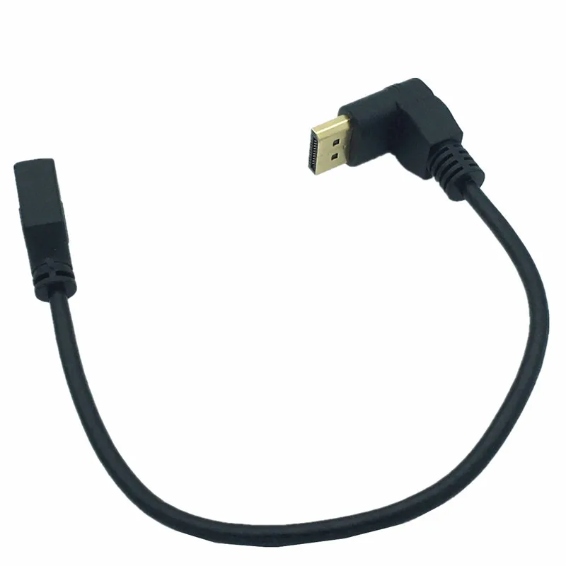 90 Degree UP  Down Elbow DP Line Male to Female 4K Patch Cord 1.2 HD Displayport Extension Cord 0.3m - imagen 5