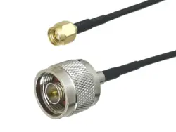Conector coaxial SMA macho a N recto RG174