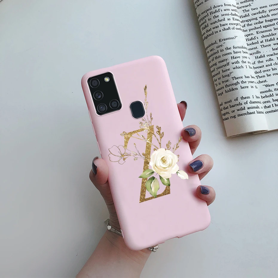 Para Samsung Galaxy A21s funda A21 s Linda letra de silicona suave funda de teléfono para Samsung A21s SM-A217F A 21 s Coque 6,5 ''Fundas - imagen 5