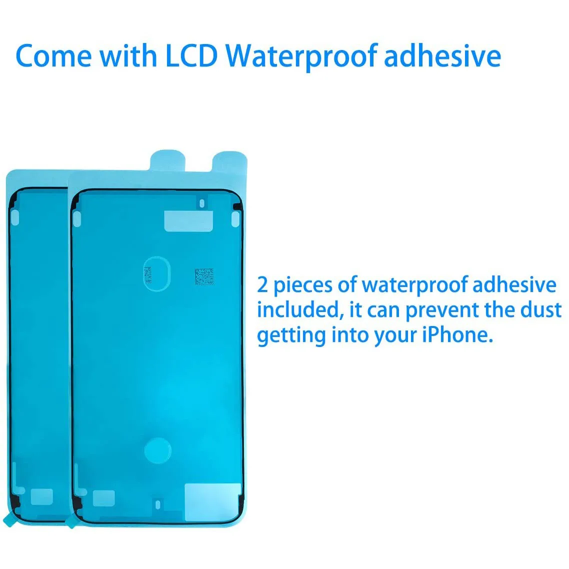 Pegatina impermeable para iPhone 6s 6splus 7 7plus 8G 8 plus XR X XS XSMax, cinta de pantalla, pegamento adhesivo, 2 unidades - imagen 3