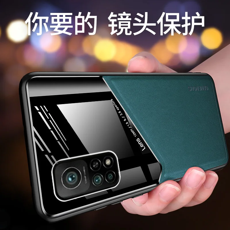 Funda de cuero con textura de lujo para Xiaomi Mi 10T Pro, carcasa trasera con protección magnética para xiaomi mi 10t 10tpro mi10t - imagen 3