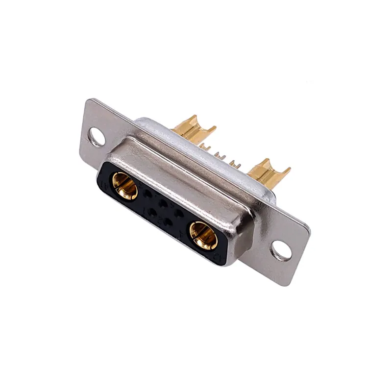 Conector D-SUB 7W2 chapado en oro alta corriente con Jack machino - imagen 2
