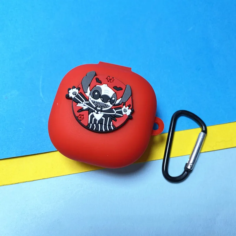Funda para auriculares Disney Stitch para Samsung Galaxy Buds 2/Live/Pro, funda protectora de silicona para auriculares Bluetooth con gancho - imagen 5