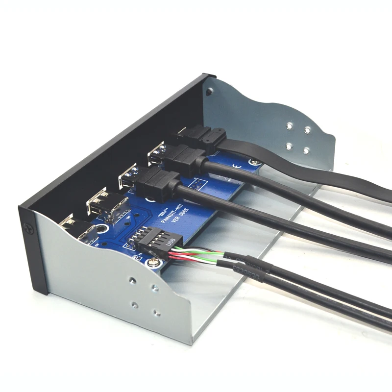 Hub USB de panel frontal USB 3,1 GEN2 de 5,25 pulgadas, 2 puertos USB 3,0 + 2 puertos USB2.0 + 1 puerto TYPE-C con conector TYPE-E para PC de escritorio - imagen 4