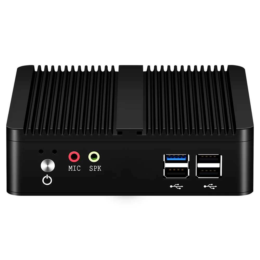 XCY-Mini PC sin ventilador Intel Celeron J1900, Quad Cores, Gigabit Ethernet, 4x USB, HDMI, VGA, pantalla, compatible con WiFi, Windows, Linux, Ubuntu - imagen 3