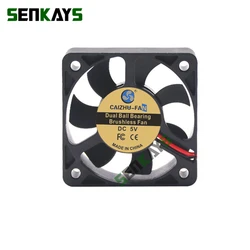 Ventilador 50mm Doble Rodamiento Bolas 5V/12V/24V 2Pin – Refrigeración