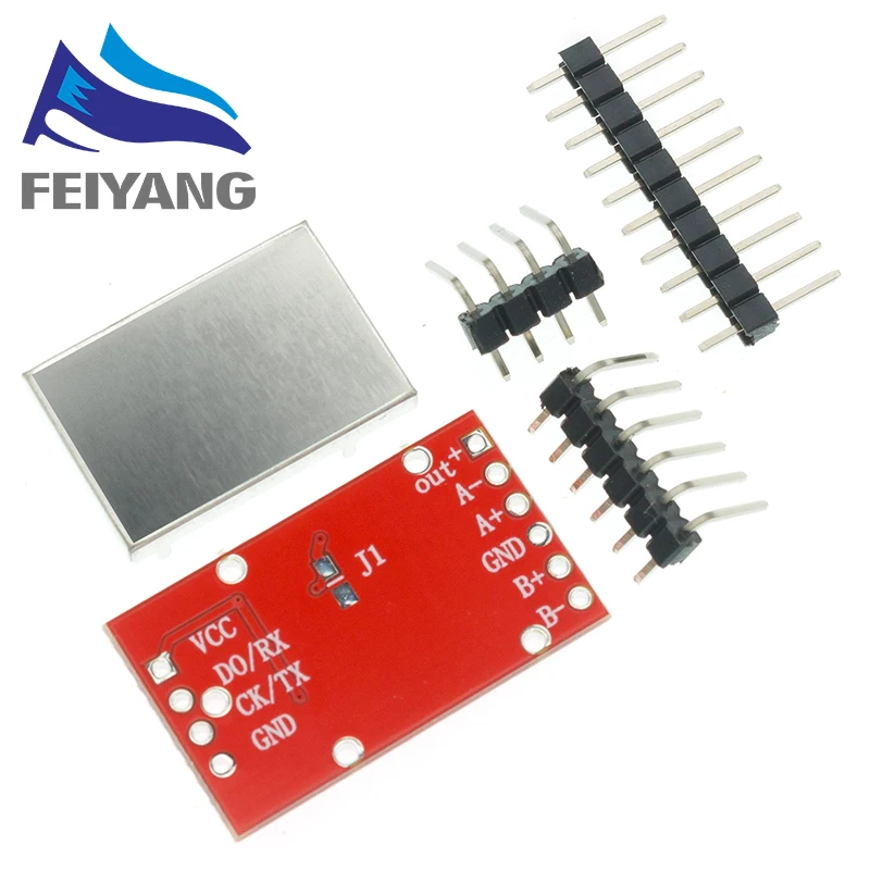 Módulo de sensor de pesaje de conversión A/D de 24 bits de doble canal HX711 con blindaje metálico - imagen 4