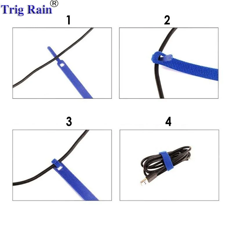 Organizador de cables, bobinadora, bridas mágicas para cables, marcador de gestión de cables, cinta, correas de plomo para ordenador - imagen 3