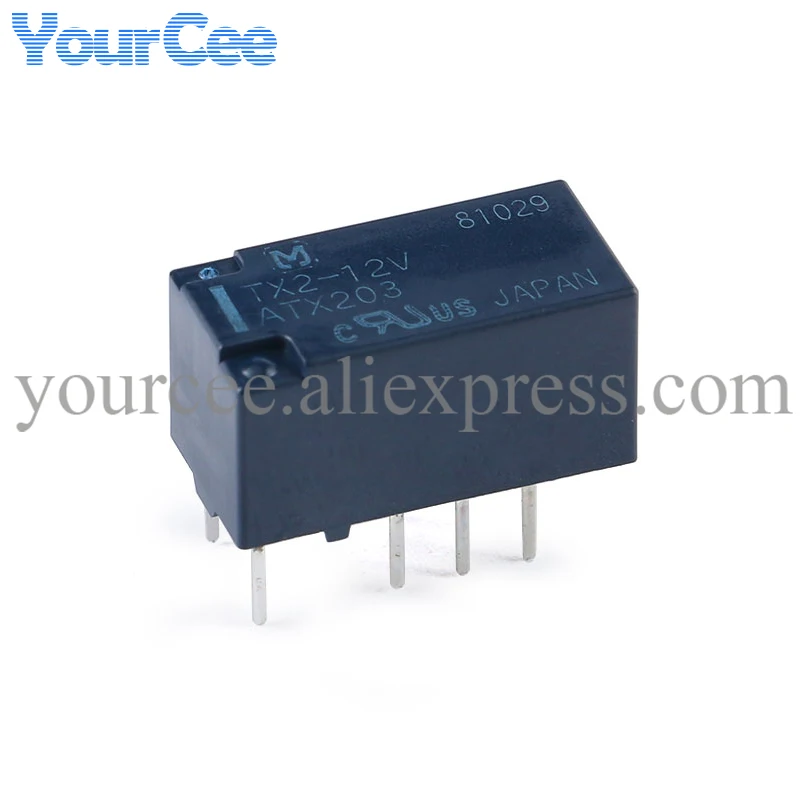 2 uds relé de señal 5V 12V 24V 2A TX2-5V TX2-12V TX2-24V ATX204 ATX203 ATX209 relés 8 pines - imagen 3