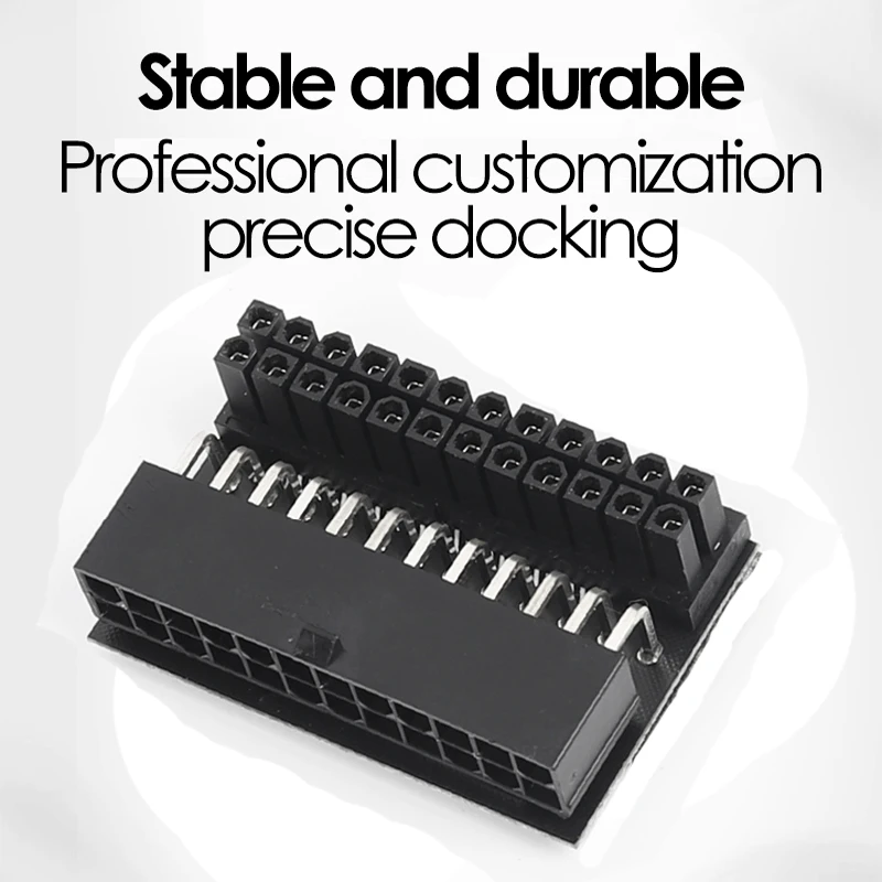 UTHAI placa base de ordenador, fuente alimentación ATX, 24P, giro 90 grados, conector, cabezal dirección, accesorios componentes cableado