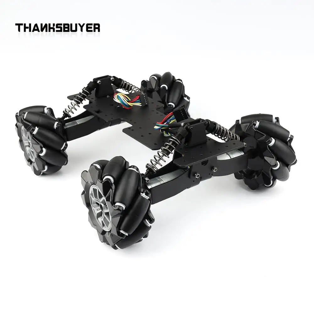 Kit de chasis de coche robot con rueda Mecanum omnidireccional para suspensión ajustable sin montar - imagen 2
