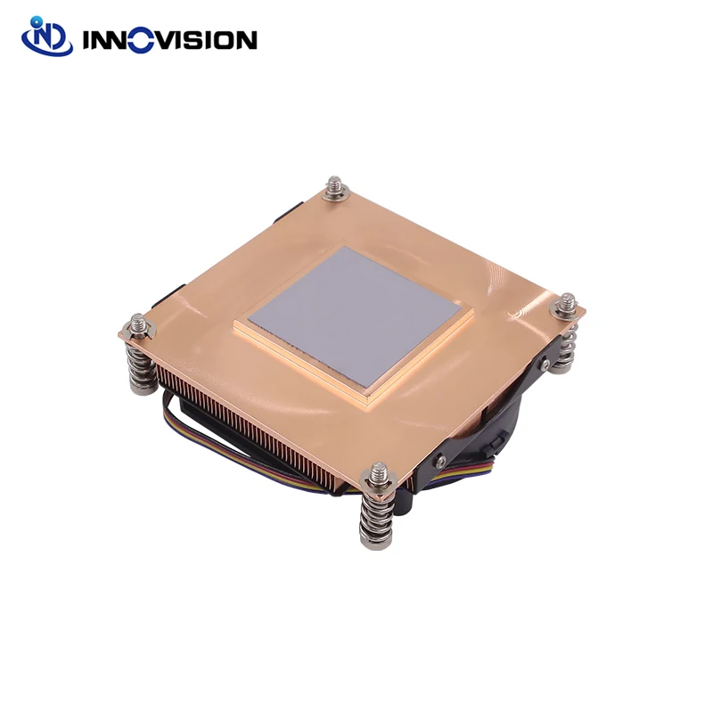 Disipador de calor de servidor 1U para LGA2011, enfriador de CPU LGA 2011 2066 con ventilador de 8015MM, TDP de hasta 120W, paso de montaje de 80MM, forma cuadrada, nuevo - imagen 4