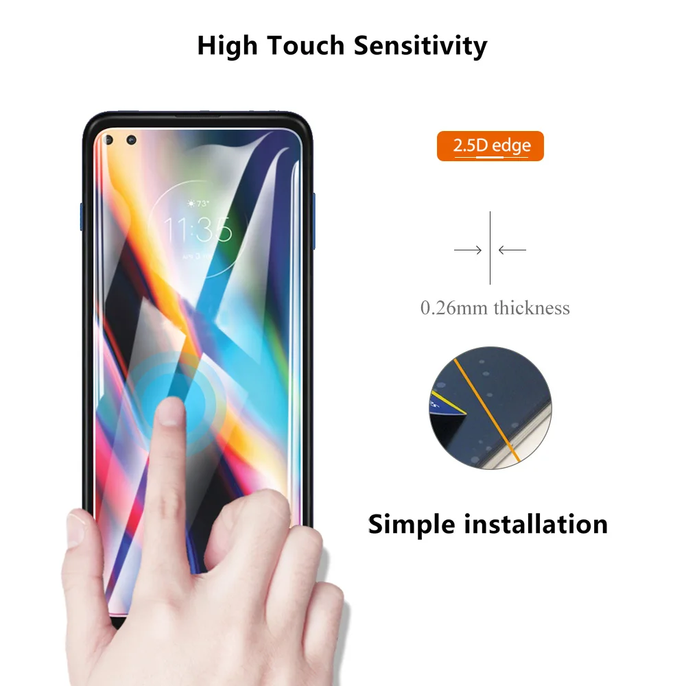 Vidrio templado para Motorola Moto G 5G Plus MOTO G20, Protector de pantalla, película protectora para Moto G 5G Stylus 5G Hard 9H, 3 uds. - imagen 3