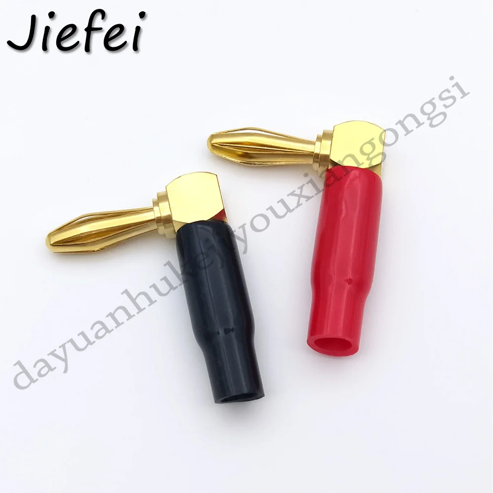Conector de Cable de altavoz y Audio, tornillo de latón de ángulo recto de 4mm, conector tipo Banana, 100 piezas, nuevo