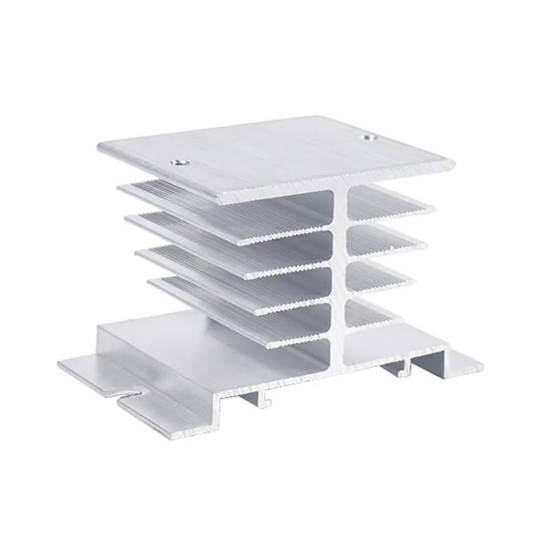 SSR Mini relé monofásico de estado sólido, disipador de calor de aluminio, radiador, montaje en riel más nuevo para relé 10A-25A - imagen 3