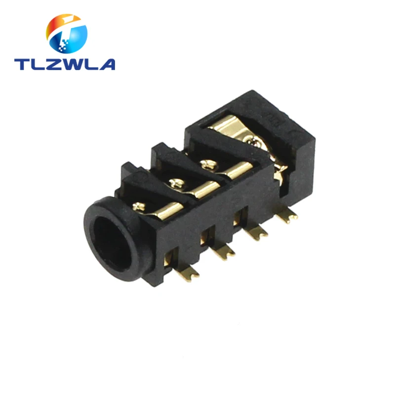 10 Uds Pj-393 chapado en oro 383 ocho pies 7 pies, Section4 Smd 7 pines 3,5 Mm conector de Audio para auriculares - imagen 3