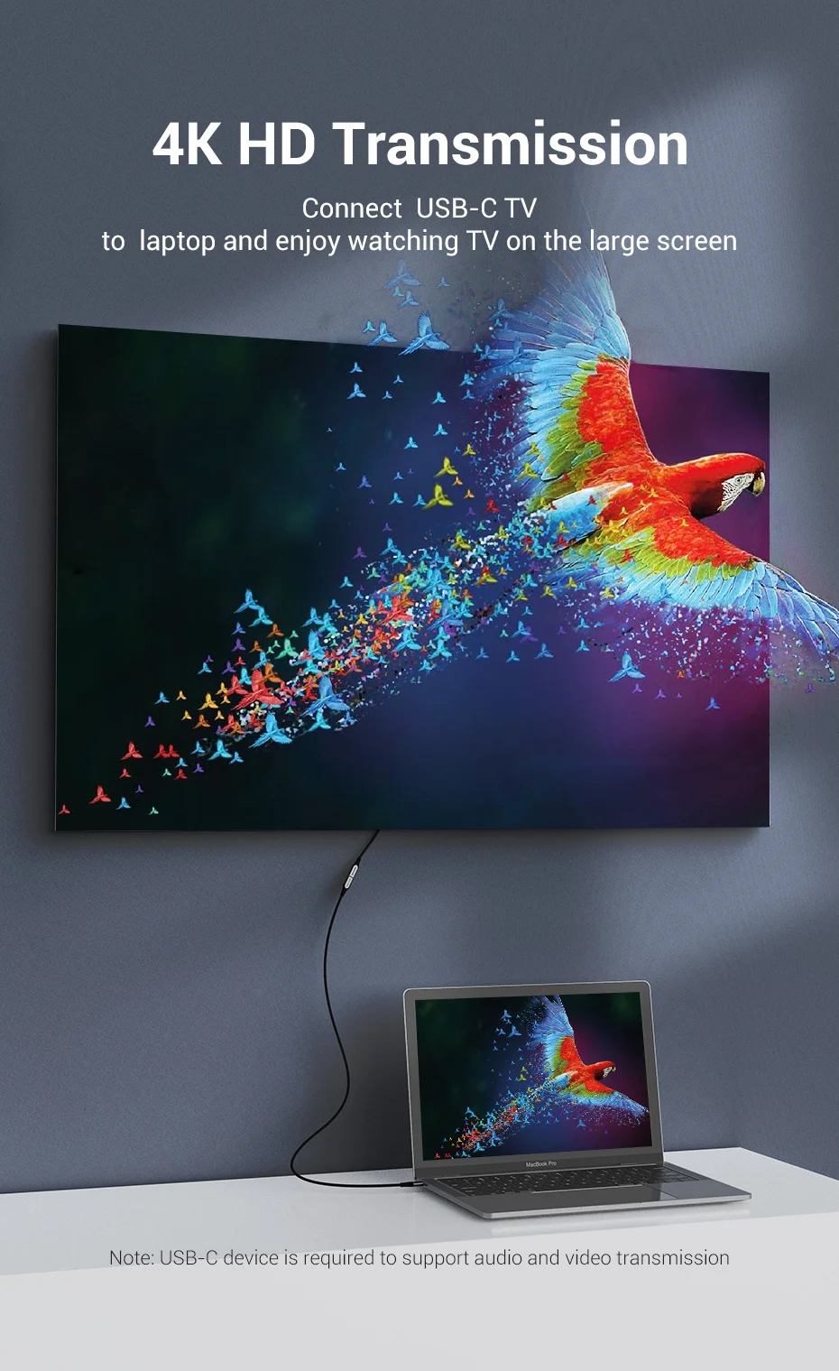 Extensor USB-C con vídeo - transmisión 4K a pantalla externa