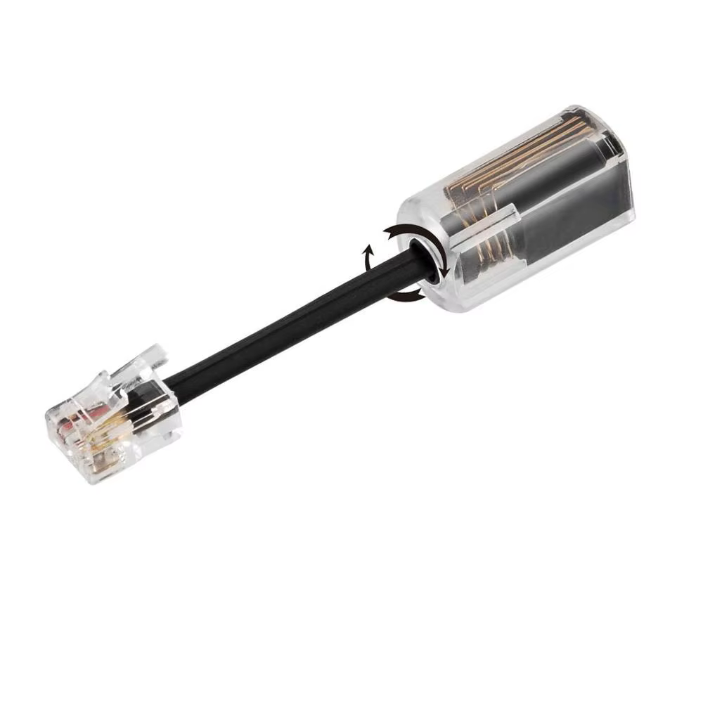 Uvital Cable Teléfono Giratorio Antienredos 360° Negro - imagen 3