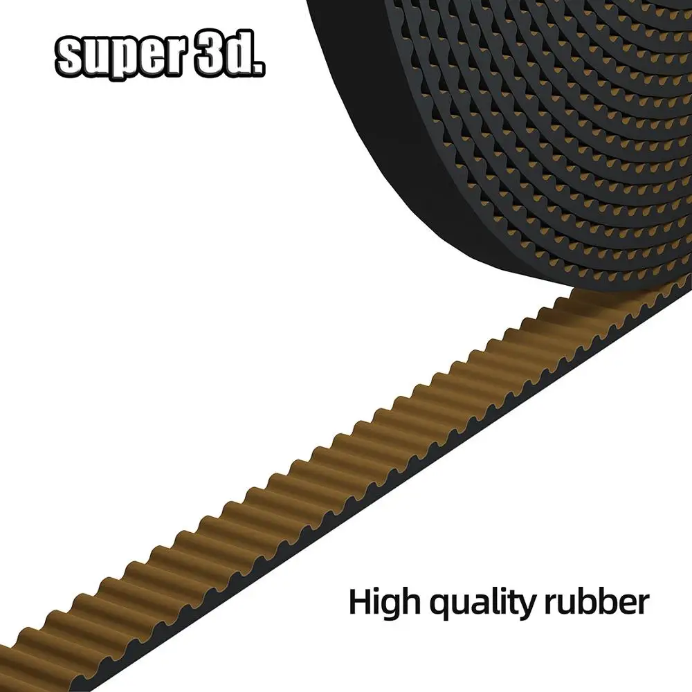 Correa de distribución abierta GT2 de 10m-50m, ancho de 6mm y 10mm, correa de PU GT2 con núcleo de acero, Correa sincrónica de goma 2GT, piezas de impresora 3D de Bajo polvo - imagen 3