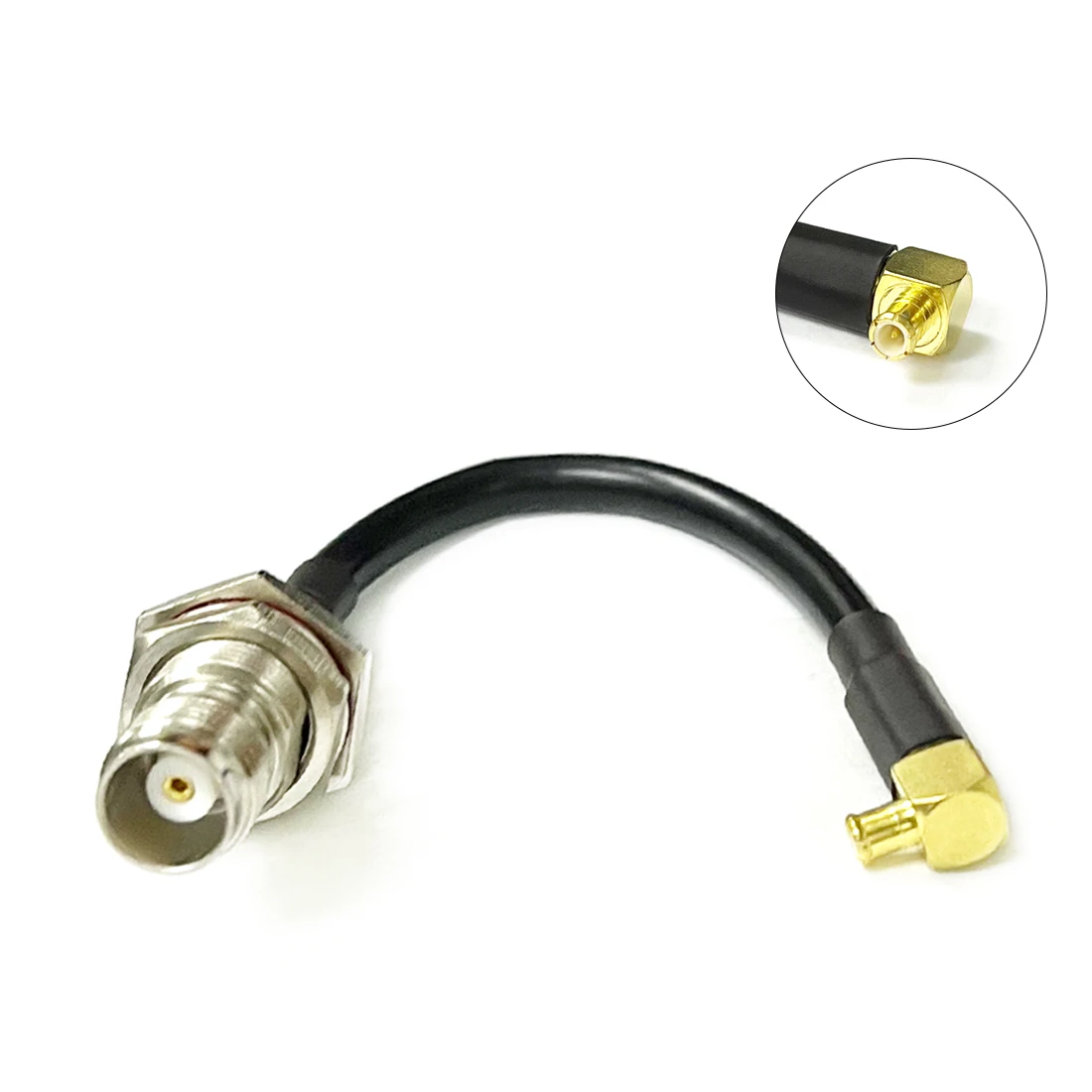 Adaptador de Cable hembra TNC a MCX macho, Conector de ángulo recto, RG58, 20cm/30cm/50cm para WIFI inalámbrico, novedad - imagen 2