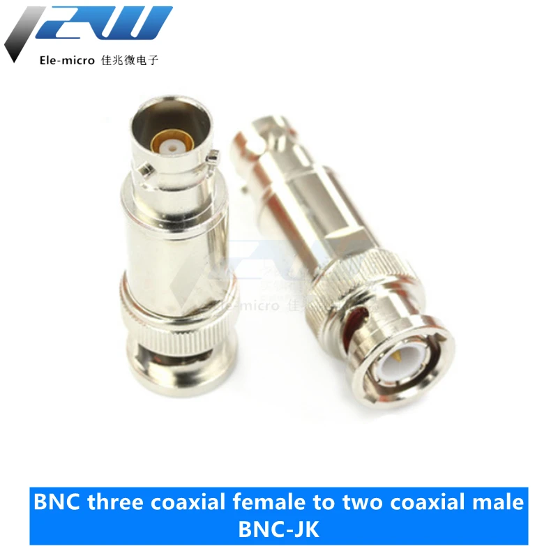 Adaptador de tres Bayonet TRB, accesorio BNC/Q9 macho a hembra de Radio frecuencia Triaxial a dos coaxiales, BNC cabezal de prueba, prueba en T 1533B, 1 unidad - imagen 3