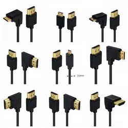 Cable Micro HDMI ultraflexible para Mini HDTV, plug macho portátil