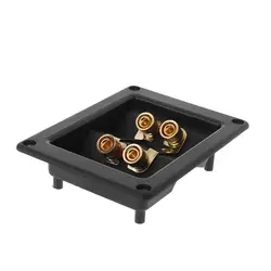 Conectores Banana Dorados para Altavoz Biamplificado Empotrables