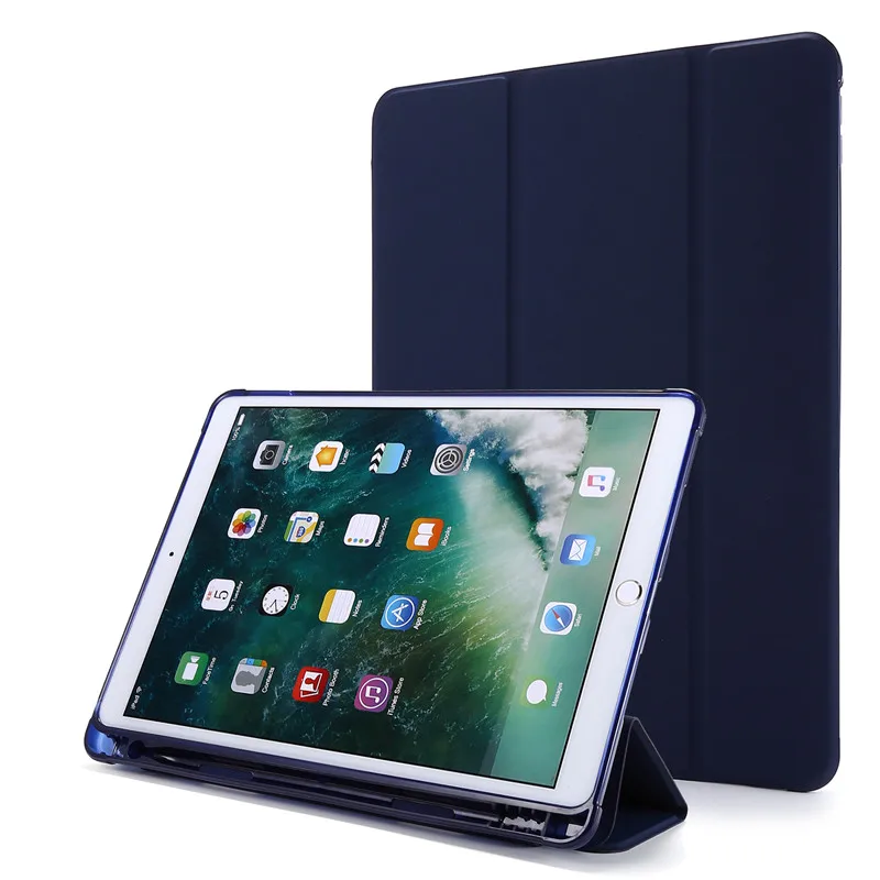 Funda de cuero suave con soporte trasero para tableta, Folio inteligente con soporte para lápiz, para iPad Pro 10,5, iPad Air 2019 - imagen 4