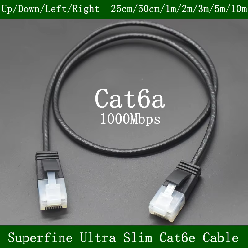Cable Ethernet Cat6 RJ45 90º Plano UTP – Gigabit Alta Velocidad - imagen 4