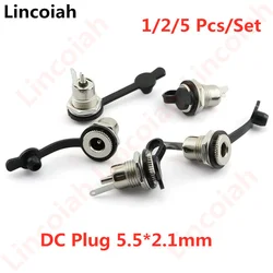 Conector Hembra DC 5,5x2,1mm Panel Montaje Metálico DC099