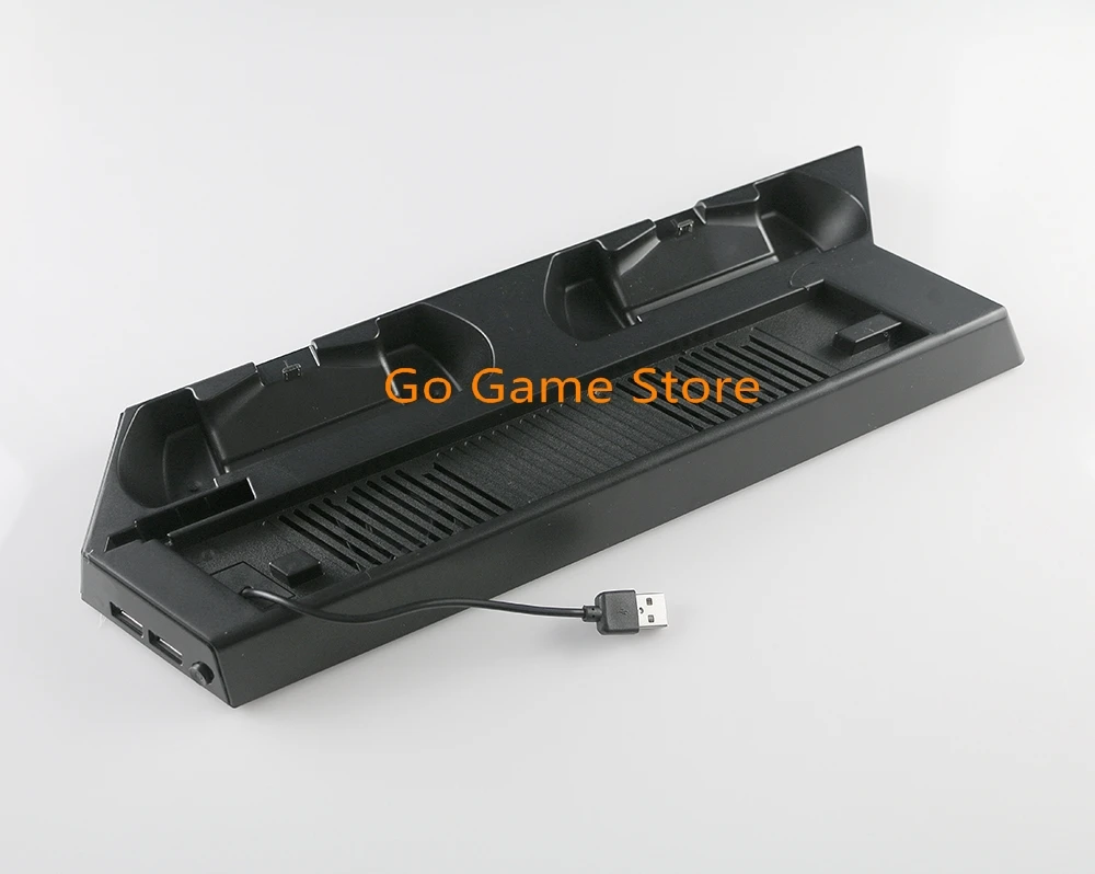 Soporte Vertical delgado para PS4, ventilador de refrigeración, soporte de carga para puertos de cargador duales, controlador delgado Playstation 4, PS4, 1 ud. - imagen 4